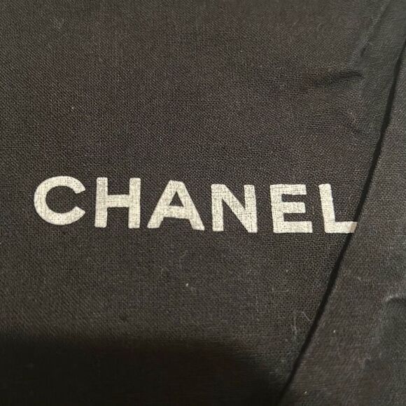 Chanel Drawstring Top Dustbag Black Cloth Gift Bag Storage Travel Rectangle - Picture 2 of 7